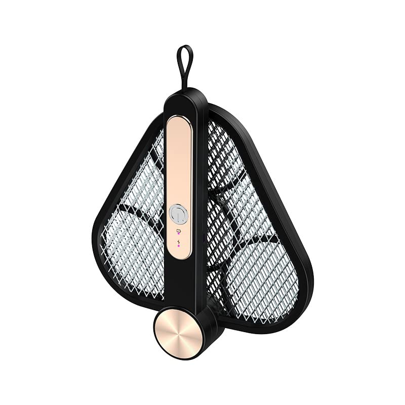 HASTHIP Mosquito Swatter with UV Light 2 in 1 Electric Mosquito Racket Mosquito Trap Lamp USB Rechargeable Mosquito Trap Lamp 180° Folding Handheld Mosquito Swatter for Indoor Outdoor Camping