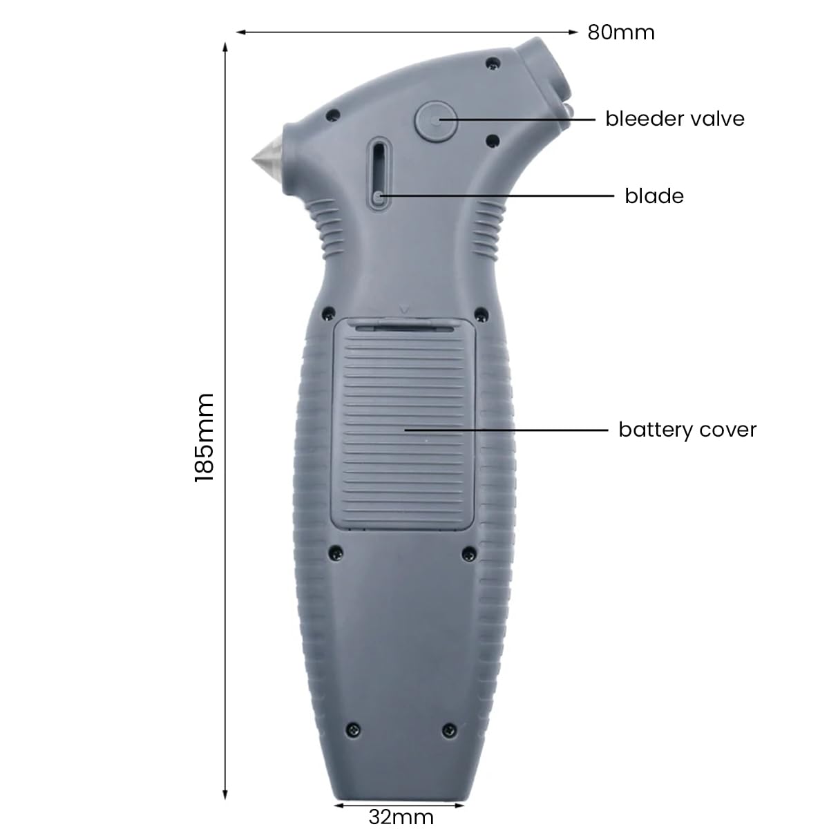 STHIRA Digital Tyre Air Pressure Gauge for Cars with 0–200 PSI LCD Display | 8 in 1 Safety Tool