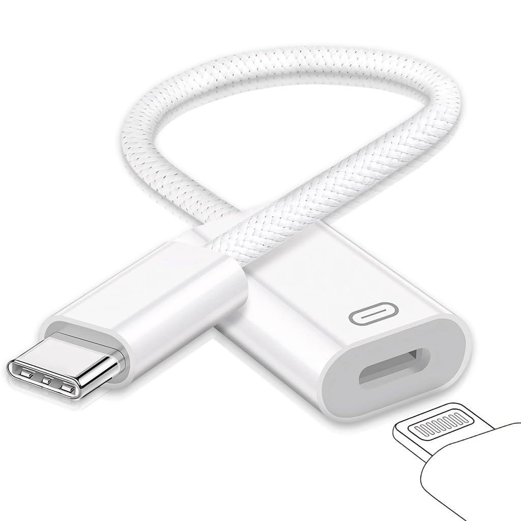 ZORBES USB C to Lightning Audio Adapter with DAC Chip and 480 Mbps Transfer for iPhone | PD 100W Fast Charging