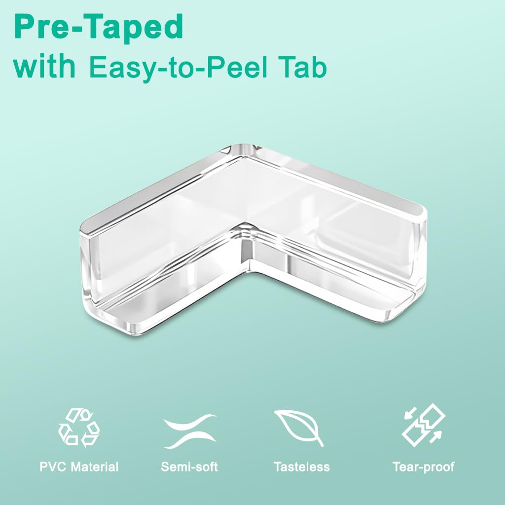 ZIBUYU Baby Corner Protectors for Table Edges with Clear L Shaped Design | 12 Pack