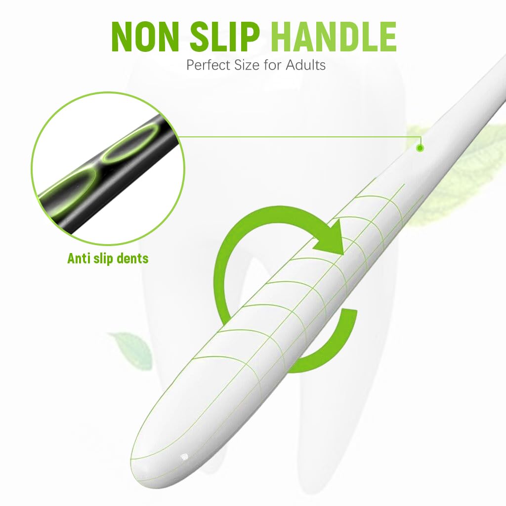 HASTHIP Extra Soft Toothbrushes for Adults with 20000 Ultra Fine Bristles | Includes Travel Tubes