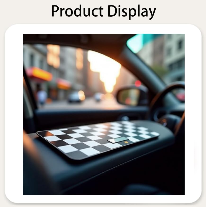 ZIBUYU Car Dashboard Anti Slip Mat for Secure Phone Placement with PVC Sticky Pad