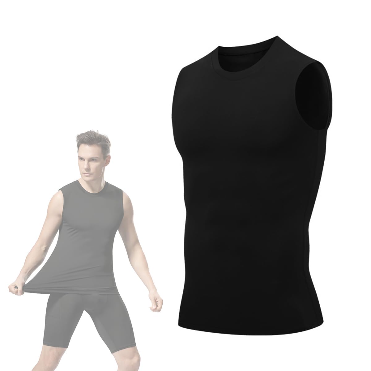 GUSTAVE® Sleeveless Tshirt for Men-Men's Vest Sport, Gym T Shirts, Sports Wear for Men, Breathable Quick Dry Men's Vest, Size XL