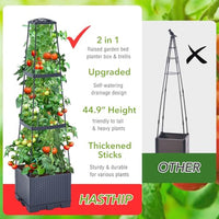 HASTHIP® 4 Tier Plant Stand for Balcony and Indoor, Solid Wooden Plant Pot Rack, Creative Tiered Flower Pot Stand for Living Room Patio Garden Corner