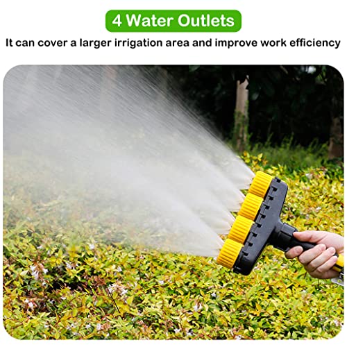 Supvox® Garden Water Pipe Sprayer 4 Nozzle Irrigation Sprinkler Larger Irrigation Area Garden Sprayer Nozzle with Flow-Adjustment Connector