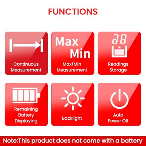 Serplex® 120m Laser Distance Measurer Dual Bubble Level LCD Backlit Display ±3mm Accuracy Memory Function Area Volume Pythagorean Mode IP54 Dustproof for Construction Battery Not Included 3PCS