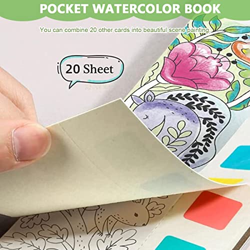 HASTHIP® Magic Water Book for Kids - Frozen Elsa Princess Activity Coloring - 20 Sheets Watercolor Paint Book with 1 Brush - No Extra Paint Needed - Safe & Creative Educational Gift for 3+ Year Olds