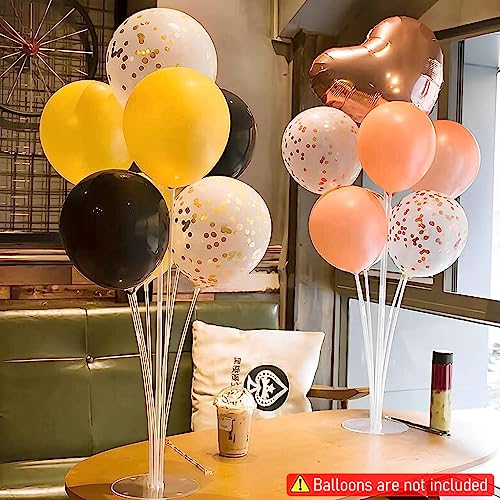 HASTHIP® 12PCS Balloon Stand for Decoration Balloon Supplies with Dot Stickers Accessories Sticks with Base for Table Birthday Baby Shower Graduation Party Decorations