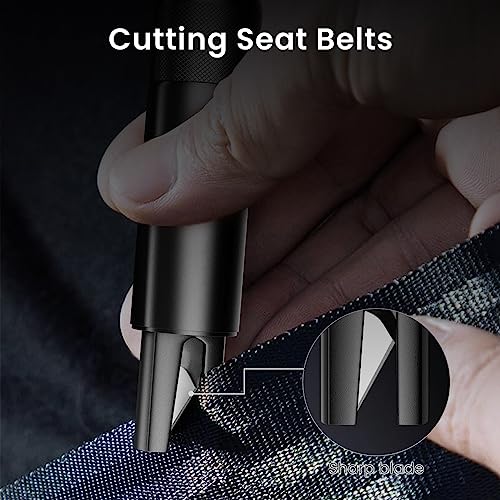 STHIRA® 2 in 1 Car Window Breaker with Seat Belt Cutter Glass Breaker Safety Hammer Escape Tools Emergency Tool 3 PCS