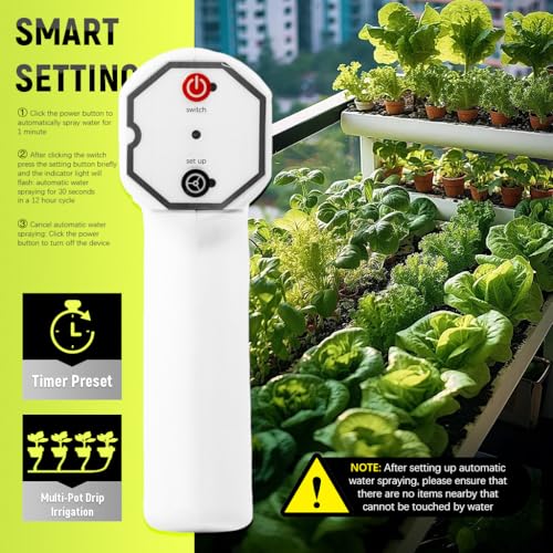 HASTHIP® Electric Sprayer for Plants with Metal Long Nozzle USB Rechargeable Handheld Smart Timer Without Bottle 3PCS