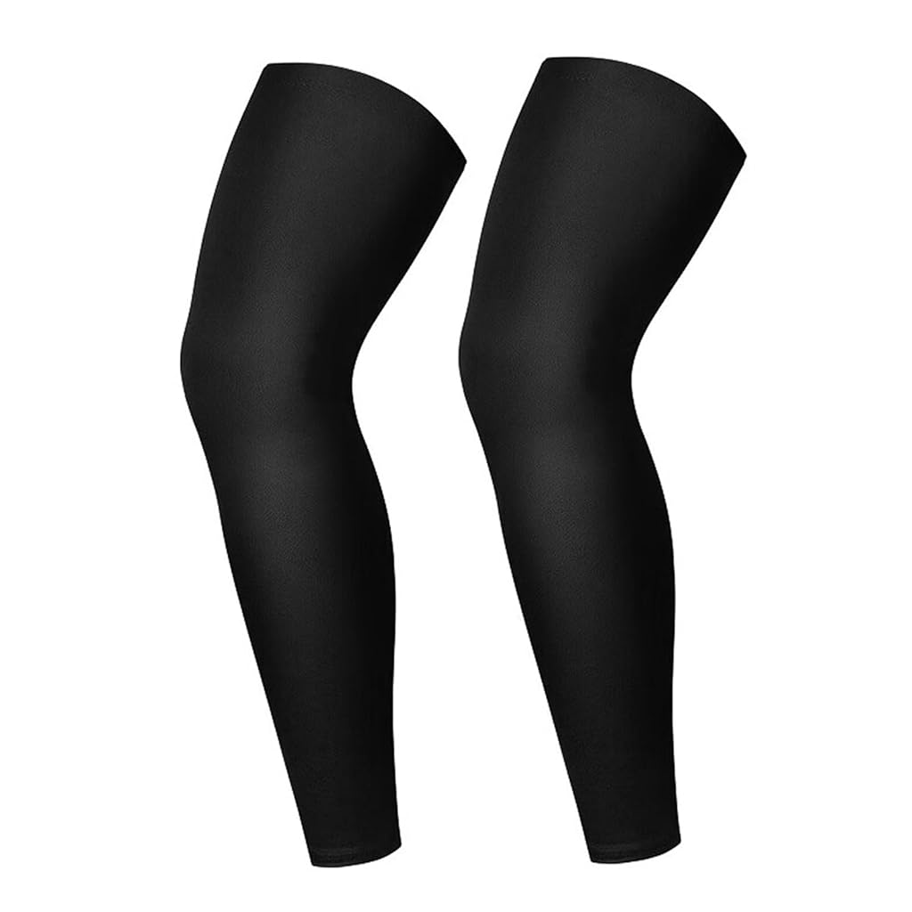 Proberos® One Pair Leg Sleeves UPF 50+ Sports Leg Sleeves Ice Silk Compression Leggings Stretchy Leg Sleeves Unisex Compression Sun Protection Sleeves