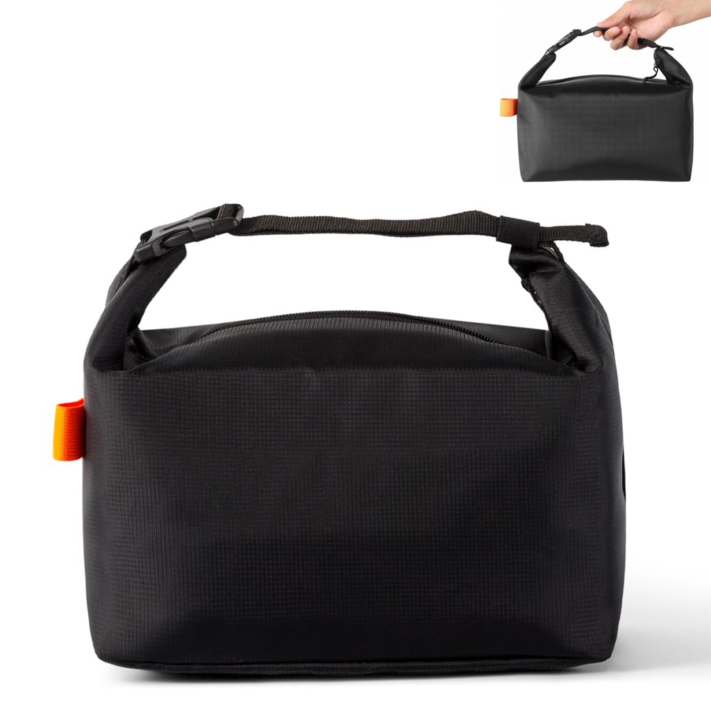 HASTHIP® Lunch Bag for Women & Men Fresh Keep Lunch Box,Small Leakproof Cooler Bag Food Containers High Capacity Reusable Tote Bags for Work,Office Picnic -Black