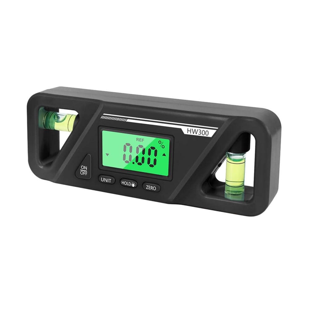Serplex Mini Angle Gauge for Precision Measurement with Dual Bubble Levels and LCD Display