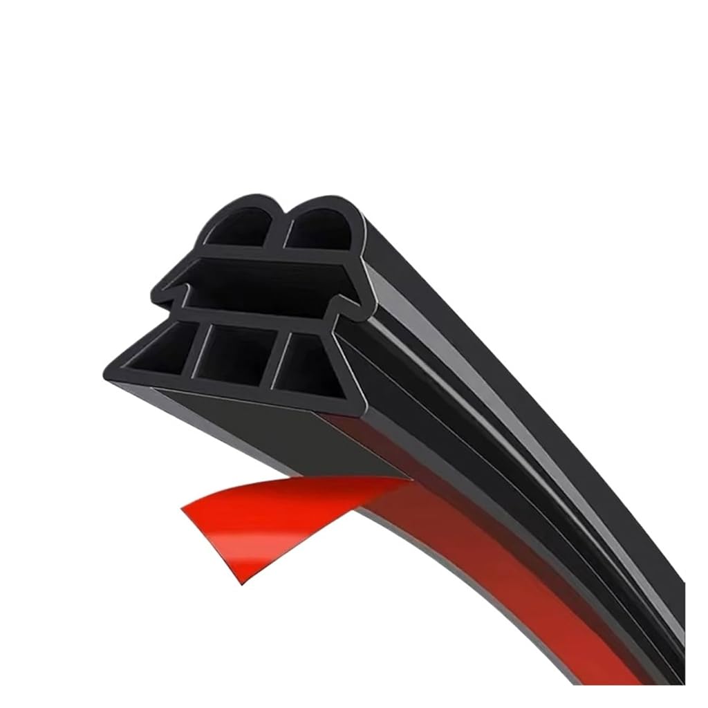STHIRA® 16.4Ft Car Door Seal Strip Weather Stripping Car Rubber Seal Cuttable Door Edge Weather Strip Automotive Soundproof Door Trim Seal Universal Door Edge Rubber Trim for SUV, Van, Pickup Trunks