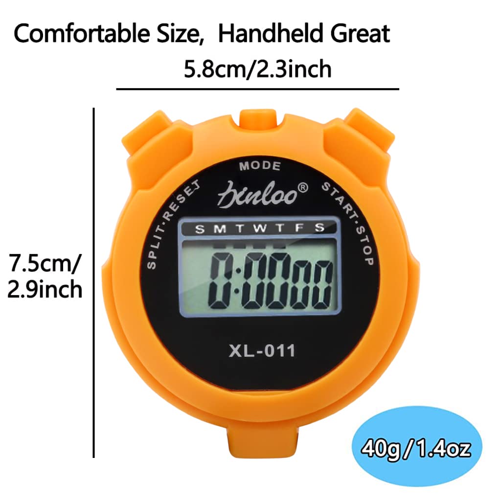 Optifit Digital Stopwatch Timer for Sports and Training with LCD Alarm Clock Display 3 PCS