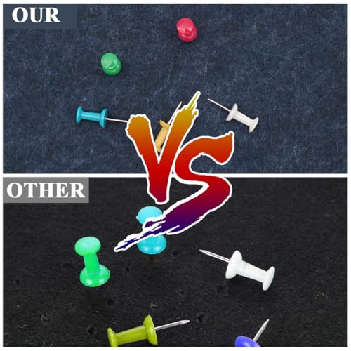 Climberty® 6-Piece Felt Board Bulletin 30x30cm Self-Adhesive Wall Panel with 50 Pushpins Message for Notes Photos Schedules Blue 3PCS