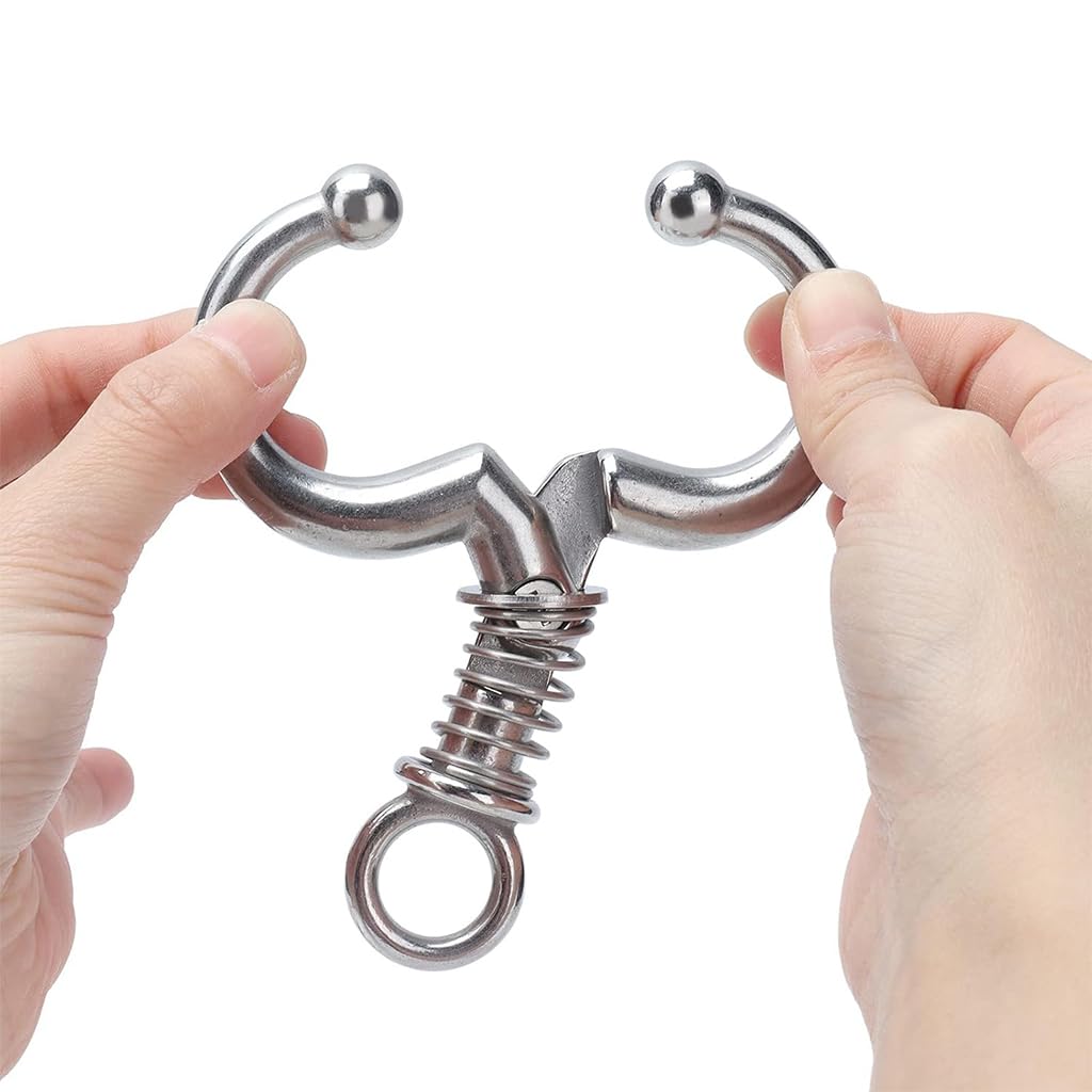 Qpets Cattle Nose Ring for Bulls and Cows with Clip-on Detachable Design | 2 PCS Stainless Steel