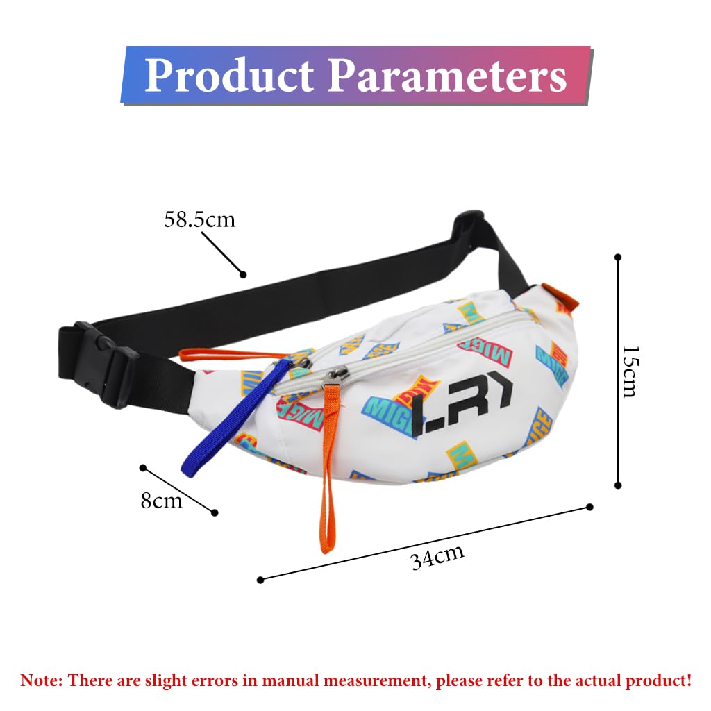 GUSTAVE Waist Bag for Travel and Daily Use with 2 Zipper Pouches and Quick Release Belt | Black Nylon Unisex Crossbody