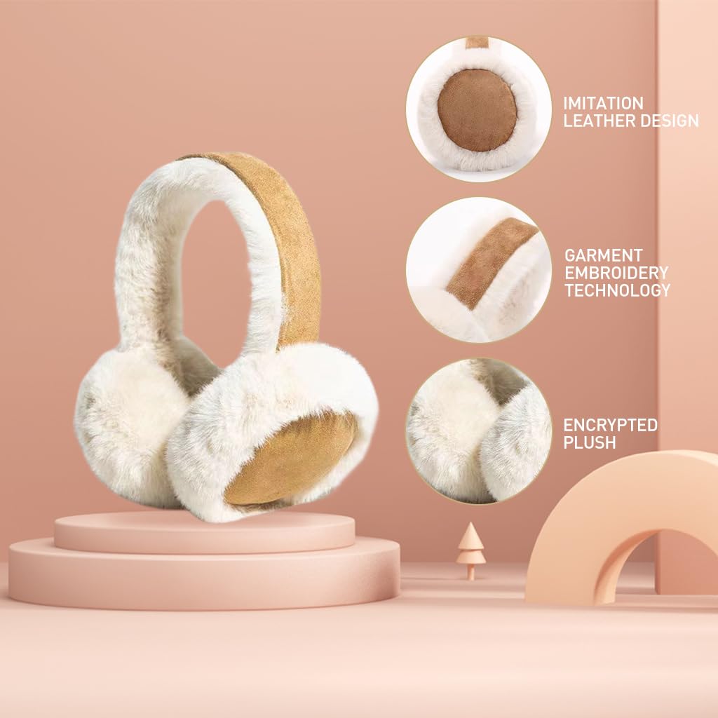 SANNIDHI Plush Ear Muffs for Women and Teen Girls with Adjustable Band | Stylish Winter Ear Warmers
