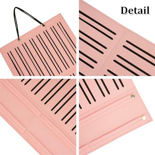 HASTHIP® Hair Accessories Organizer for Girls Bow Hair Clip Storage Hairband Organizer for Girls 3-Layer Large Capacity Wall Hanging Hair Bows Holder Displaying Rack for Baby Kids Women X 3