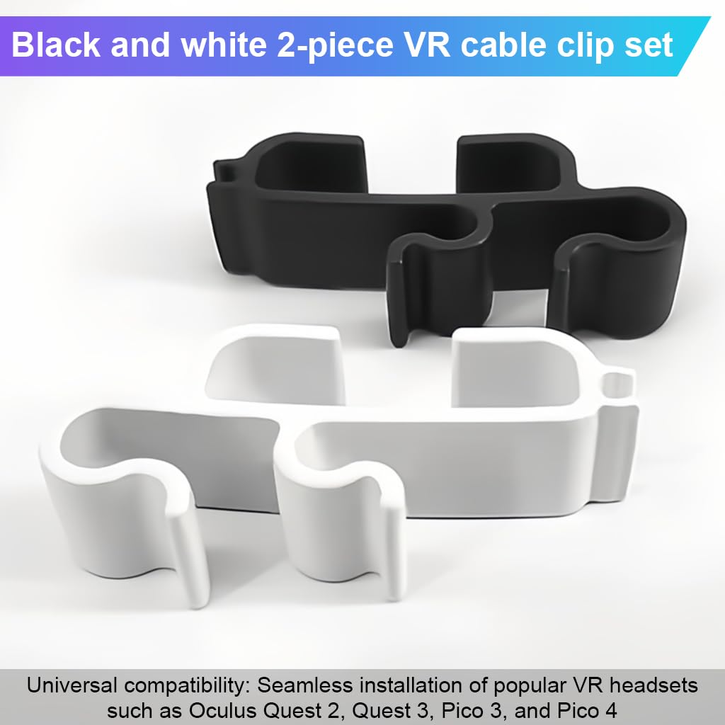 ZORBES VR Cable Clamp for Oculus Quest and Pico Headsets with Quick Release Buckle | Heat Resistant up to 105 Degrees