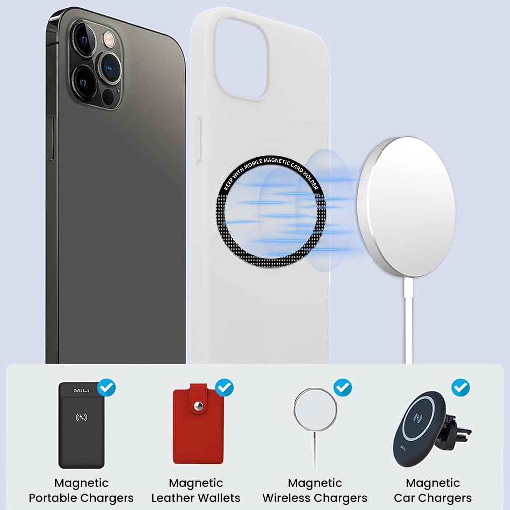 ZORBES Magnetic Alignment Rings for Phone Grip and Holder with Strong Adhesive | 6 Pack 55mm