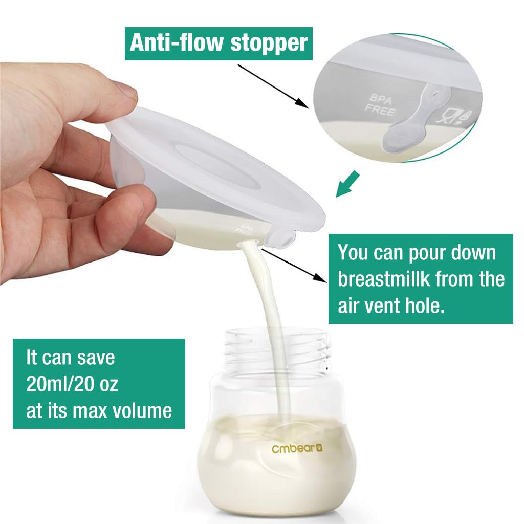 SNOWIE SOFT Nipple Caps for Breastfeeding Mothers with 3.2cm Collector Shell | Food Grade Silicone and PP Leak Proof Design