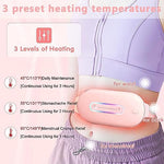 HANNEA® Electric Cordless Heating Pad for Period Pain, Cramp Relief, Back Pain in Period, Belly Warmer Heating Pad with 3 Temperatures & 3 Vibration Modes, Caring Gift Heating Pad Belt for Women