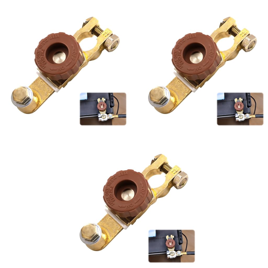 STHIRA Disconnect Switch for Car Truck Marine RV featuring Twist Knob 12V 125A Pure Copper | 3PCS