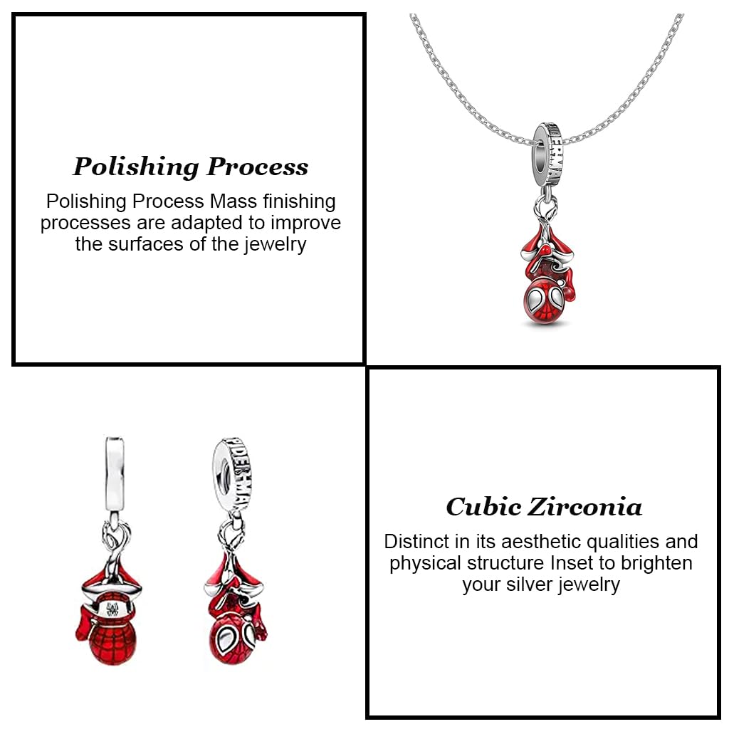 SANNIDHI Necklace for Boys and Men with 60cm Cable Chain featuring Red Pendant | Copper and Silver Plated Jewellery Gift