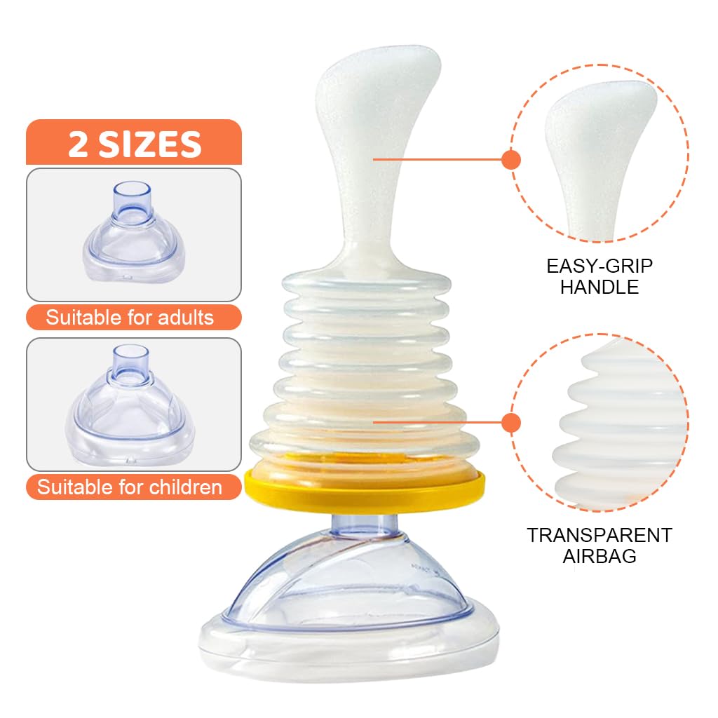 HANNEA Choking Rescue Device for Kids and Adults with Portable Emergency Suction Kit 3 PCS