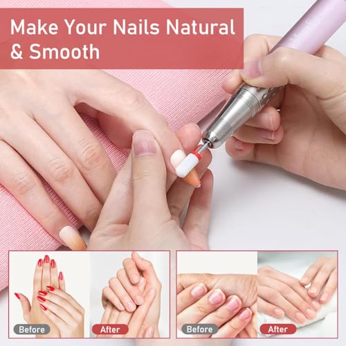 MAYCREATE® 10 PCS Ceramic Nail Drill Bits Universal 2.35mm 3/32 Shank for Nail Machine Multifunctional Gel Removal Shaping Removing Cuticle