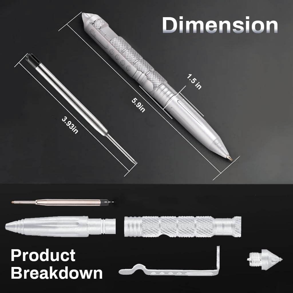 Proberos Tactical Pen for Self Defense with 15cm Body featuring Tungsten Steel Tip