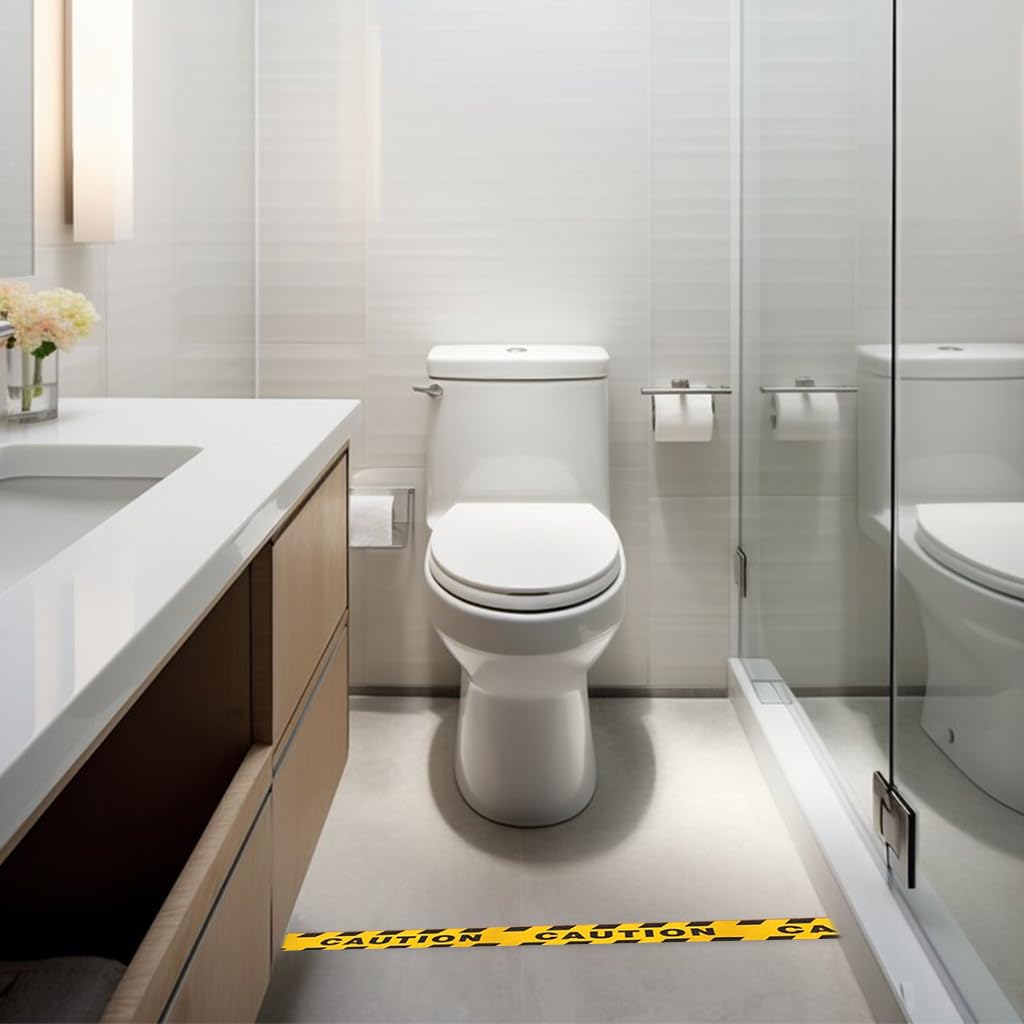 Serplex Watch Your Step Warning Tape for Floors featuring Anti Skid Surface and PVC Material | 1.97 in x 49.2 ft