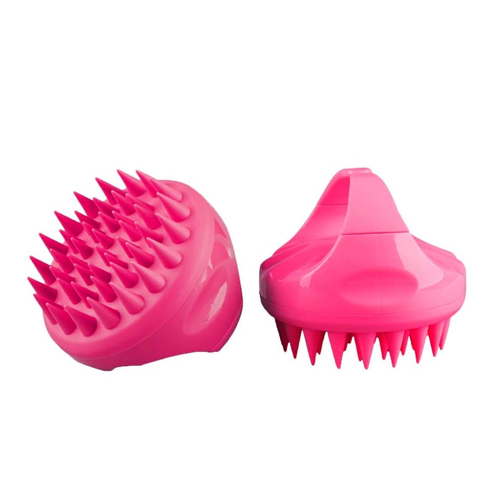 ELEPHANTBOAT  Hair Scalp Massager Shampoo Brush with Soft Silicone Bristles, Comfort Scalp Care Manual Head Massager for Anti Dandruff, Exfoliating-Pink
