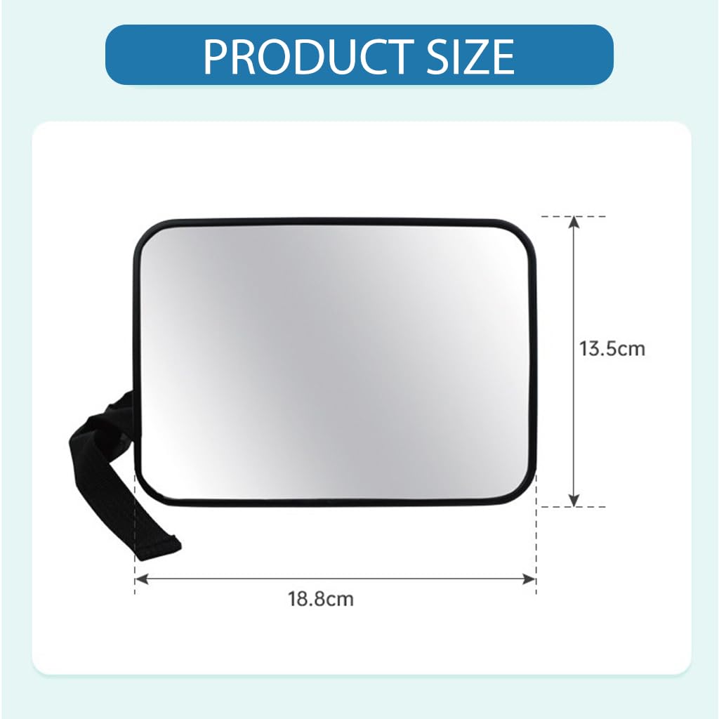 SNOWIE SOFT Baby Car Mirror Most Stable Backseat Mirror with Premium Matte Finish-Super Clear PMMA Material Mirror-Safe, Secure and Shatterproof