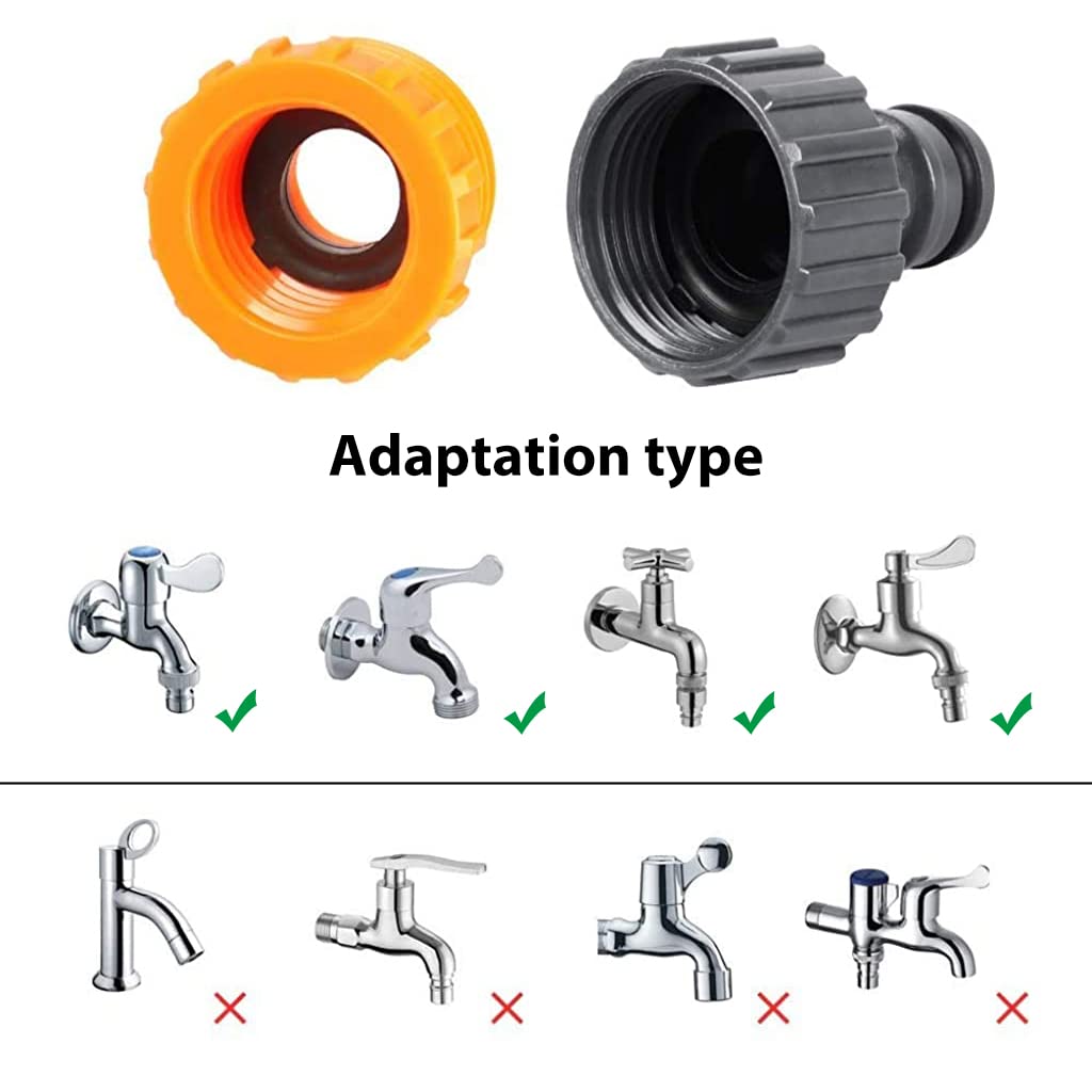 HASTHIP® 12Pcs Hose Pipe Connectors with Garden Hose Nozzle for Tap & Garden Hose, 5 Hose Quick Connector, 1 Hose Waterstop Connector, 2 Double Male & 2 Hose Connector for Car Wash Garden Irrigation