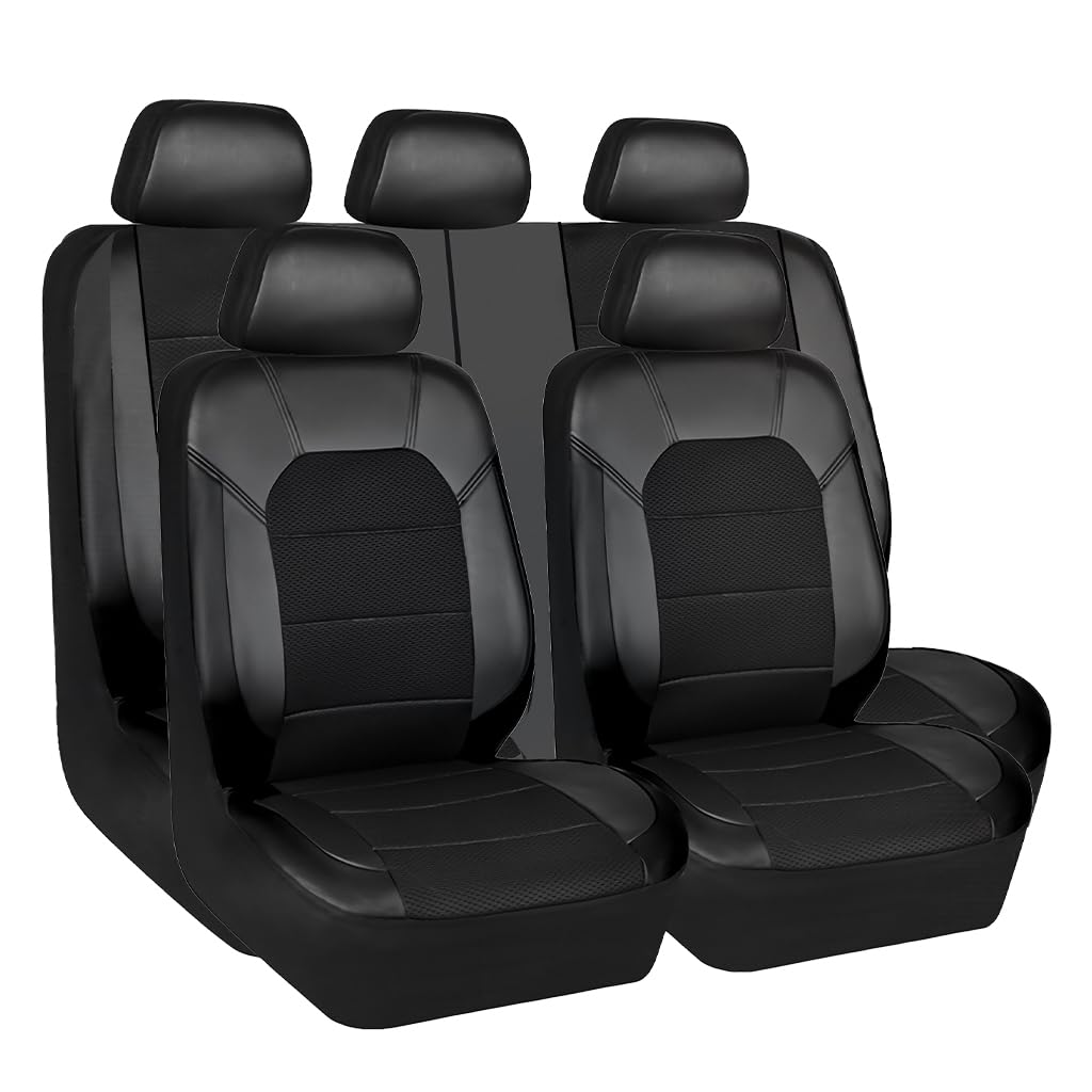 STHIRA Car Seat Covers for Sedans Trucks and SUVs with 9 Piece Set | Featuring Breathable Mesh and Invisible Zipper Design