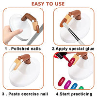 MAYCREATE® Nail Art Practice Fake Finger Model for Acrylic Nails Includes 3 Action Finger Models, 1 Finger Model Base, Pack of Fake Finger Nails, Plastic Training Fingers Model for Nail Art Beginners