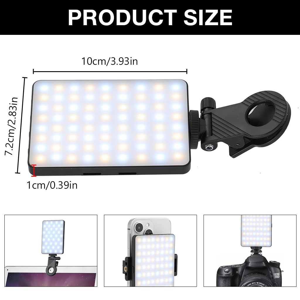 ELEPHANTBOAT RGB Light for Video Shooting with 3000–9900K Dimming and Flexible Mount | USB Rechargeable