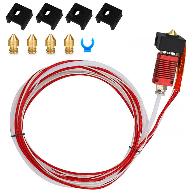 Serplex 3D Printer Extruder Kit for Ender 3 Series with 0.4mm Nozzle and 40cm Tubing | Aluminum Stainless Steel Build