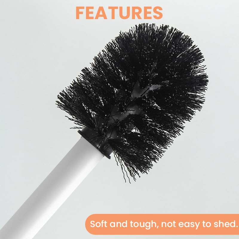 HASTHIP Toilet Bowl Cleaning Brush for Bathroom with 15.7 in Long Handle and Detachable Drip Tray