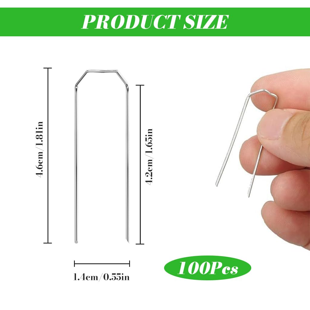 HASTHIP Floral Pins for DIY Wreath Making featuring 100pcs 1.8 in U Pins | Reusable Fixing Clips