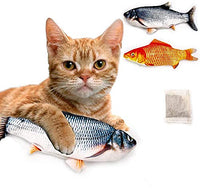 Qpets® Cat Toys 2pcs Fish Toy for Cats Realistic Cat Chew Toy,Bite Resistant Catnip for Cats Interactive Soft Plush Pillow Kitten Toys Catnip Kitty Toys Cat Playing Toys