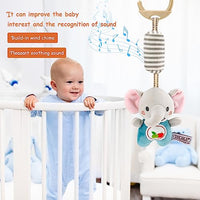 PATPAT® Elephant Rattles for Baby 0-6 Months New Born Baby Toys Hanging Toys for Babies Cradle Toys Hanging Infant Toys Sensory Toys with Sound, Babies Toys Plush Toys Soft Toys for Babies 6-12 Months