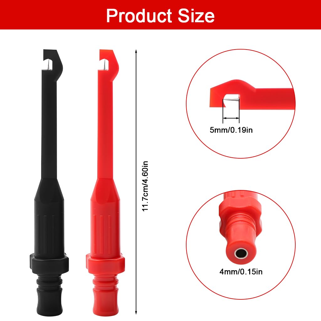 Serplex Wire Piercing Probe Clip for Automotive Testing with CAT III 1000V Rating and 4mm Jack