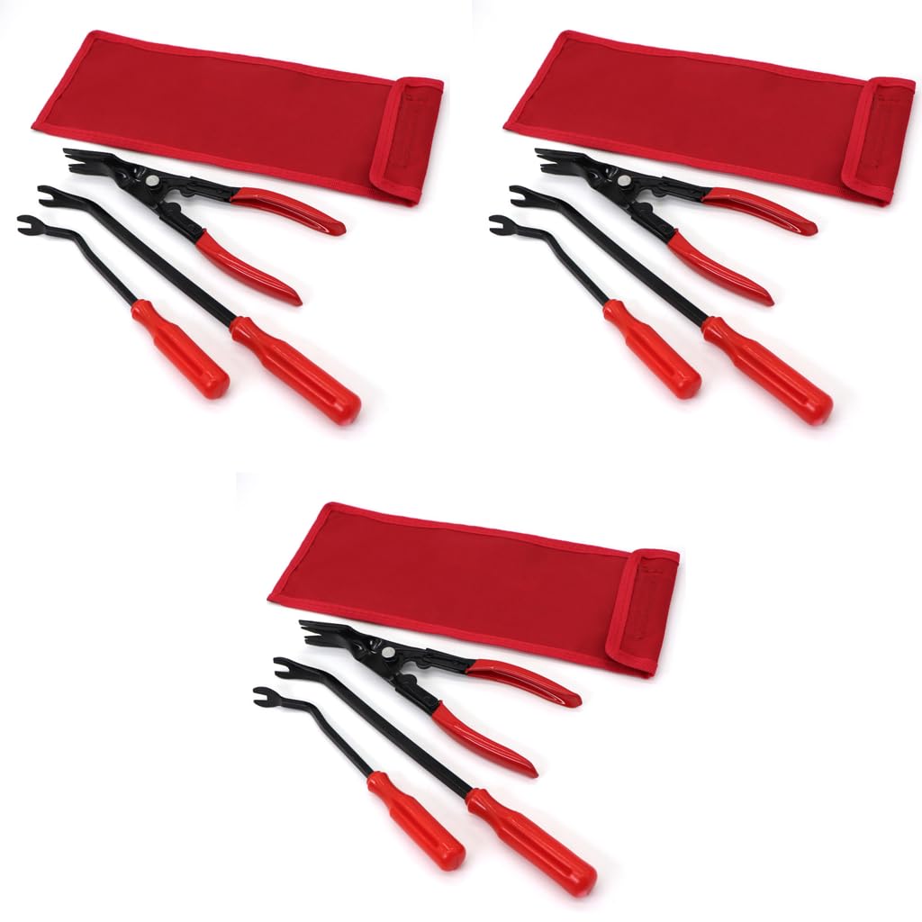 STHIRA Car Repair Tool Clip Pliers Set for Trim Removal with Rubberized Handle | 9pcs Kit