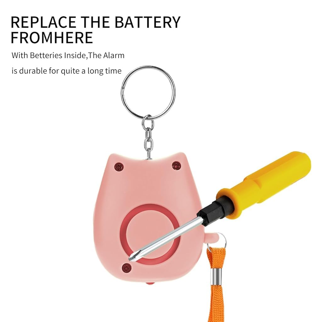 Serplex Personal Alarm Keyring for Self Defence with 130db Siren and Pin Trigger | LED Light