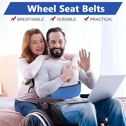 HANNEA® Wheelchair Seat Belt Safety Belt, Adjustable Wheelchair Harness Strap with Quick Release Buckle and Padded Design for Elderly Safety