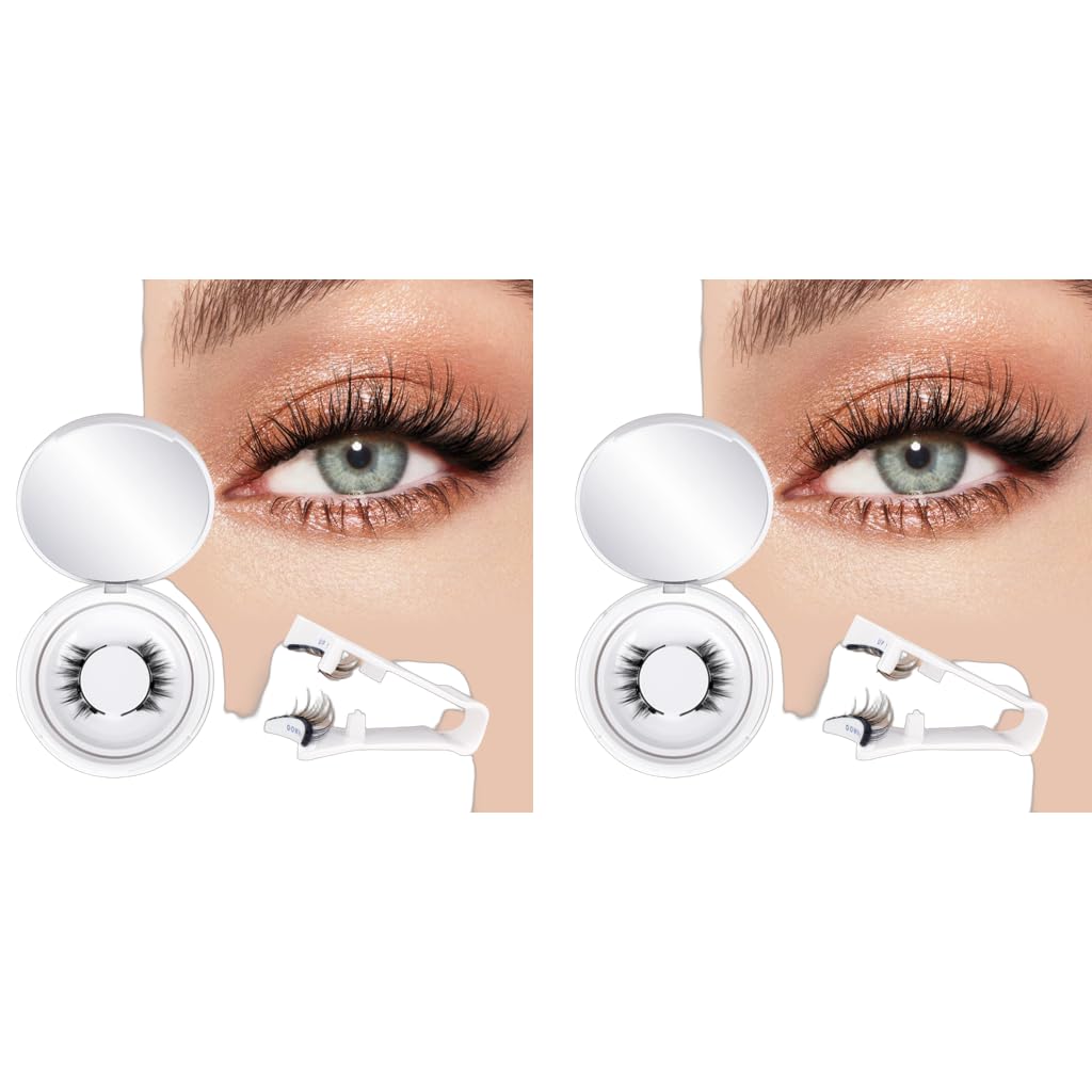 MAYCREATE Magnetic Eyelashes for Natural Look with Applicator Kit | Reusable 1 Pair 2 PCS